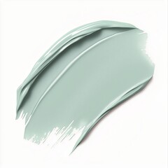 Fototapeta premium Green gel smear. Creamy cosmetic product swatch isolated on white background