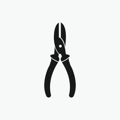 Simple Vector Illustration of Diagonal Cutting Pliers