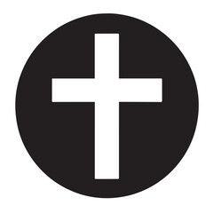 Fototapeta premium Ornate Christian Cross Symbol in a Circle