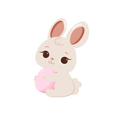 Easter cute hare in delicate shades