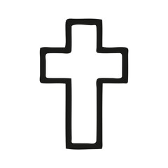 Obraz premium Ornate Christian Cross Symbol in a Circle