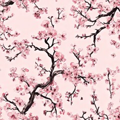 Fototapeta premium Delicate Pink Cherry Blossoms Branching Out