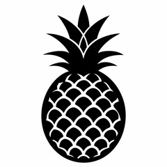 Obraz premium Black Pineapple Vector Illustration