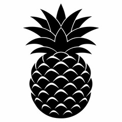 Obraz premium Black Pineapple Vector Illustration