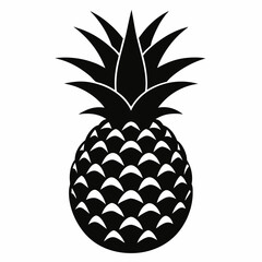 Obraz premium Black Pineapple Vector Illustration