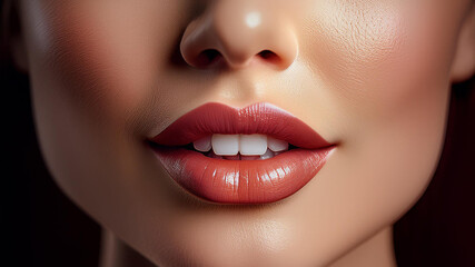 Fototapeta premium Gesicht / Lippen