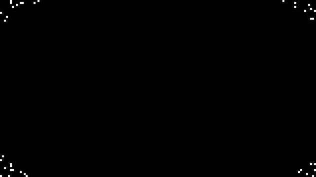 Alpha-matte Animation transition masks. Abstract pixel transitions with alpha channel. Transition monochrome masks templates 4K