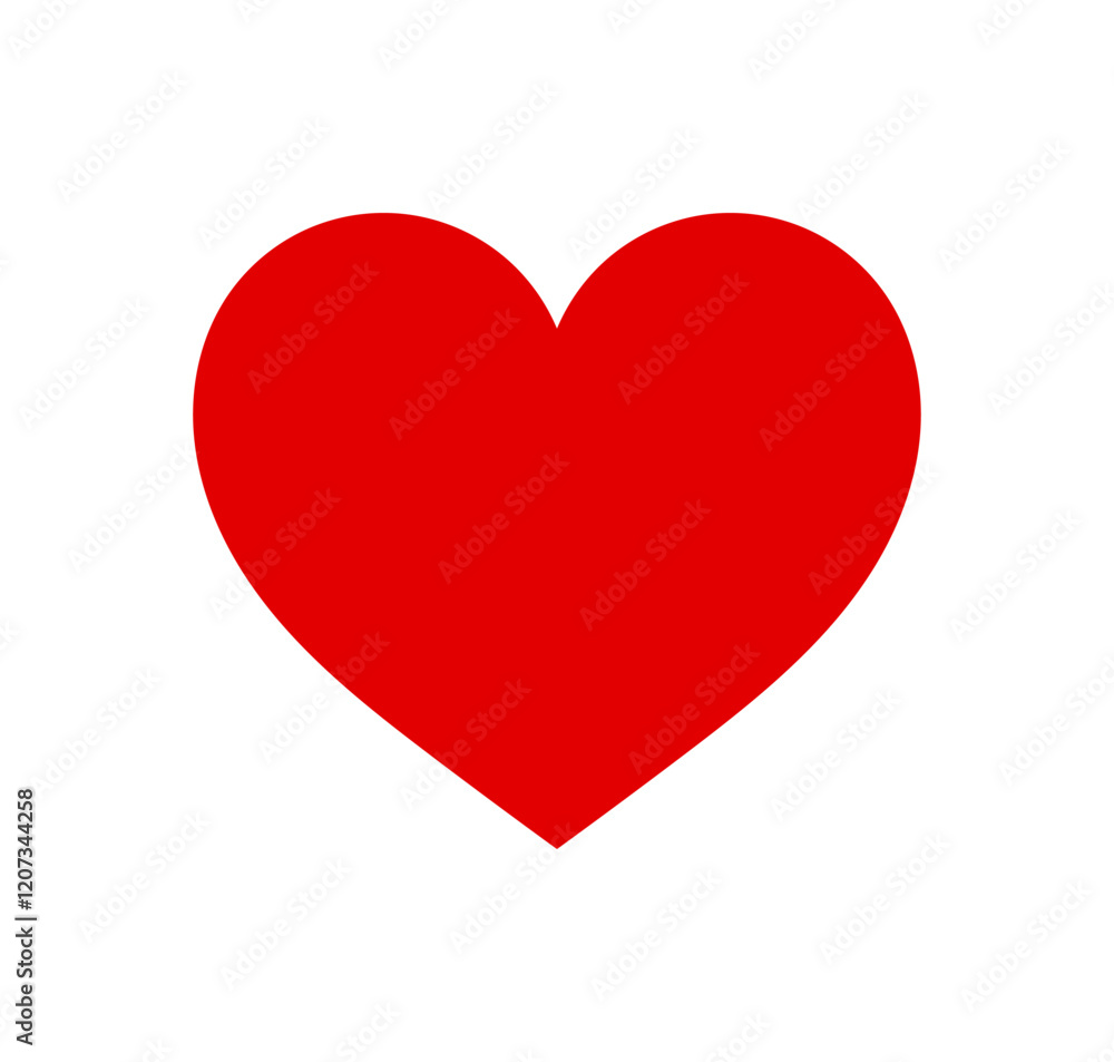 Wall mural red heart icon. vector illustration.