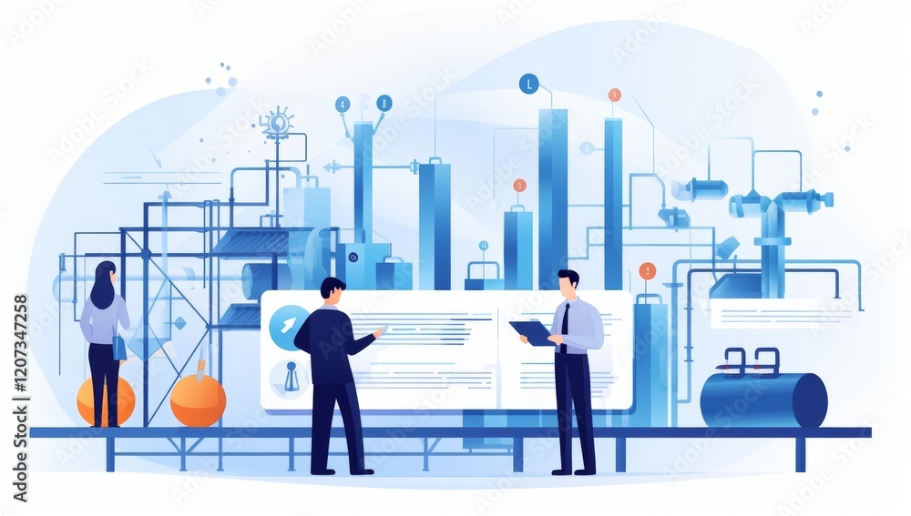 Aufkleber industrial process analysis and data visualization for enhanced efficiency and productivity