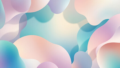 Abstract Pastel Shapes Soft Color Background Design