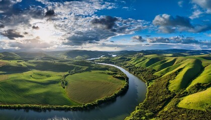 Obraz premium view of the river in the mountains
