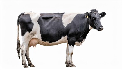 black and white cow
