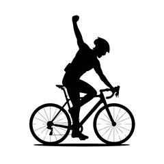 Obraz premium Cyclist Silhouette
