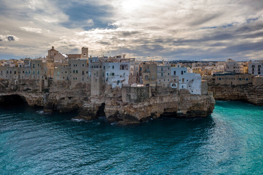 Polignano a Mare's Historic Cliffside View at Sunset