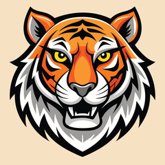 Tiger logo. head tiger vector illustration. Logo tiger