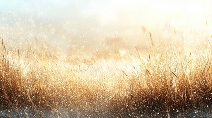 Obraz premium Golden Meadow: A Serene Sunrise Landscape