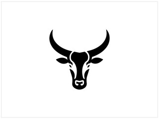 Long horn logo design , vector , illustration and isolate template .