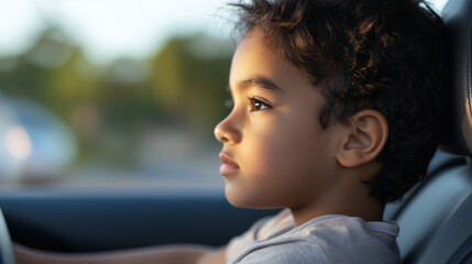 Obraz premium Parent Taking a Moment of Peace in Parked Car