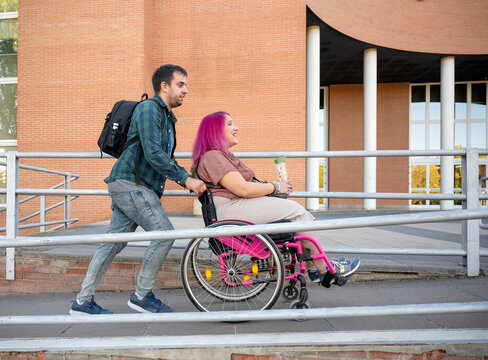 Couple in College Celebrating Accessibility and Inclusion