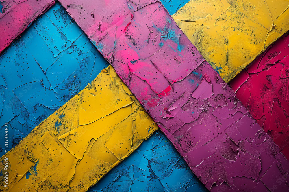 Poster colorful minimalist abstract composition with intersecting lines