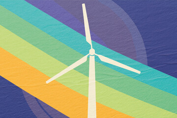 Wind turbine promoting renewable energy at eco farm