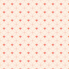 Fototapeta premium Seamless background with hearts. Vector illustration.