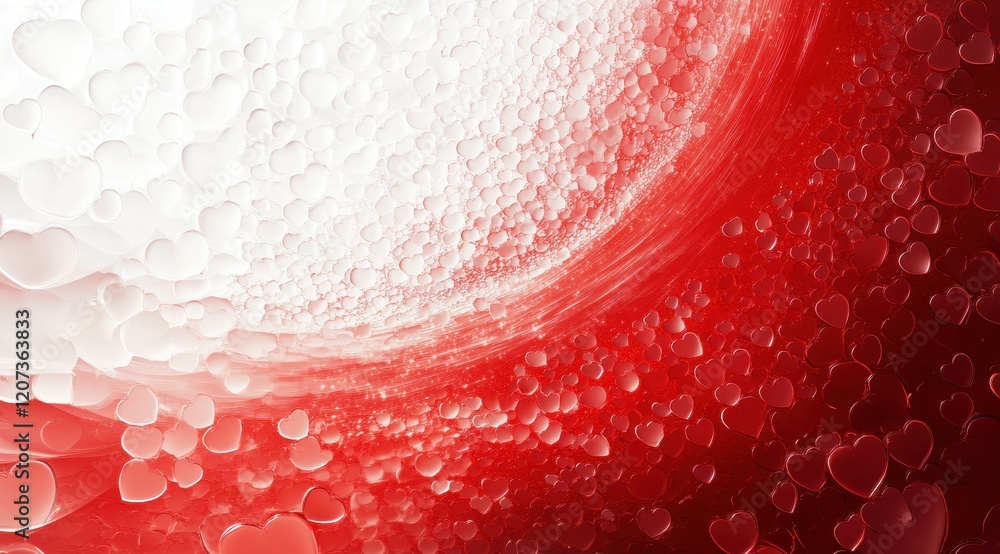 Poster Abstract Red and White Circular Pattern Background Texture