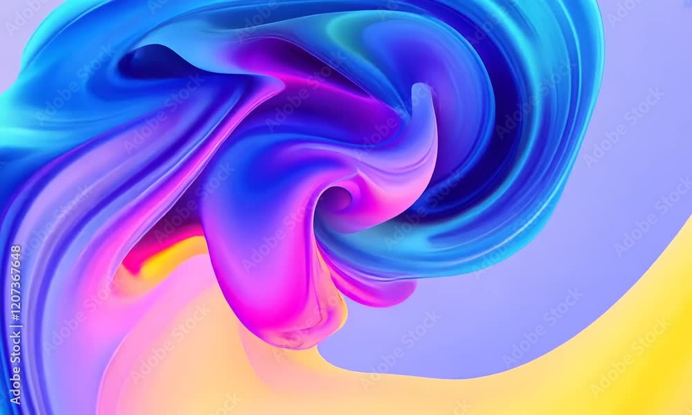 Poster tech art abstract creative colorful fluid kv visual design