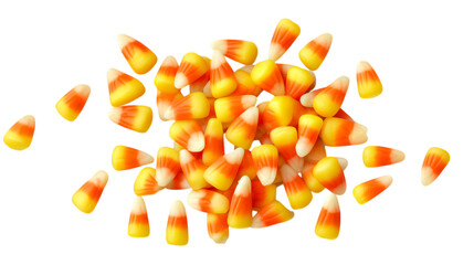 Halloween candy corn isolated on transparent background