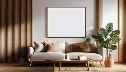 Sophisticated Wall Poster Mockup in 3D Modern Decor
