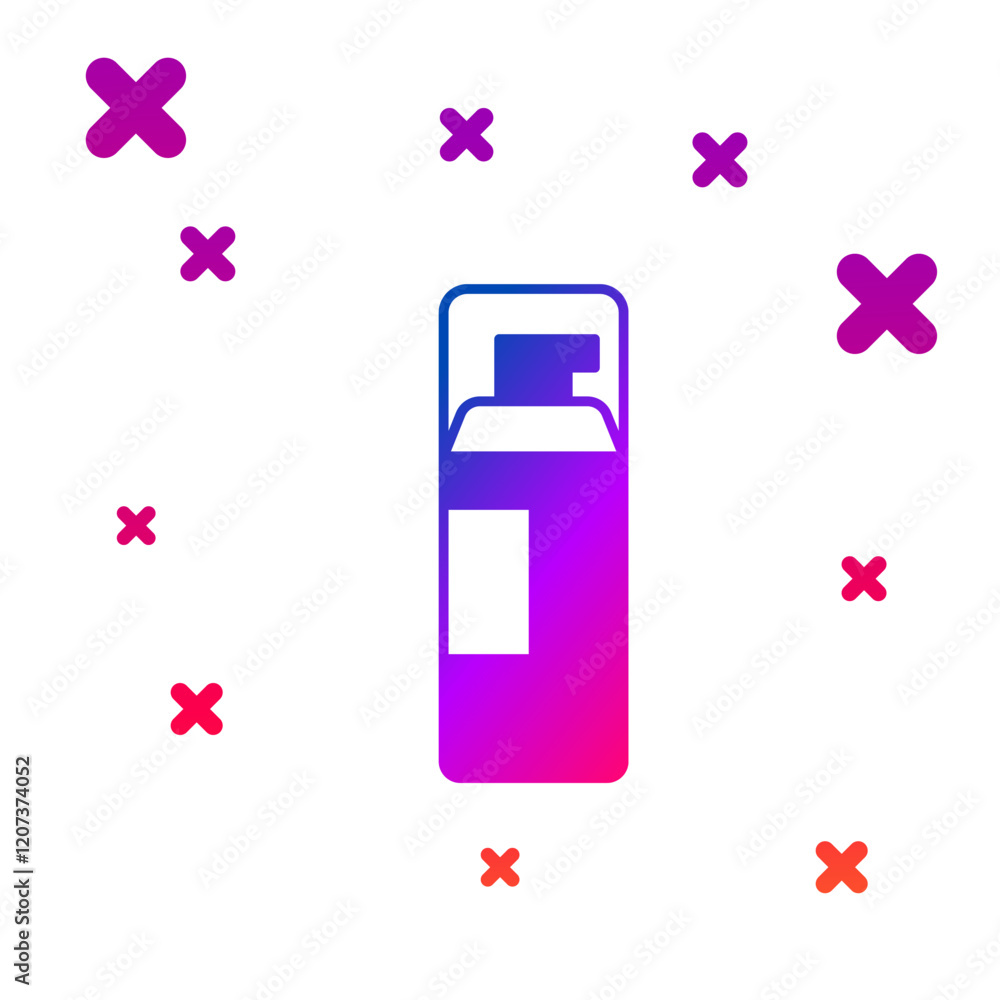 Poster color shaving gel foam icon isolated on white background. shaving cream. gradient random dynamic sha