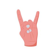 Rock Hand Gesture Icon, Vector illustration