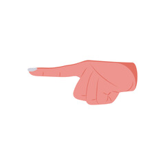 Pointing Left Hand Gesture Icon, Vector illustration