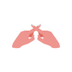 Wrong Hand Gesture Icon, Vector illustration