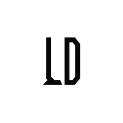 LD monogram logo design letter text name symbol monochrome logotype alphabet character simple logo