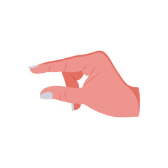 Little Bit Hand Gesture Icon, Vector illustration