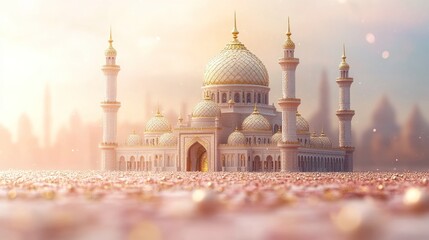 Obraz premium Majestic mosque at sunrise.