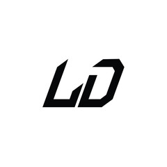 LD monogram logo design letter text name symbol monochrome logotype alphabet character simple logo