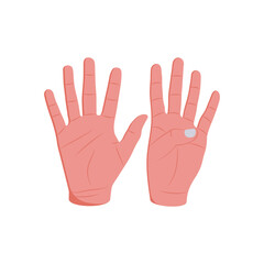 Nine Hand Gesture Icon, Vector illustration