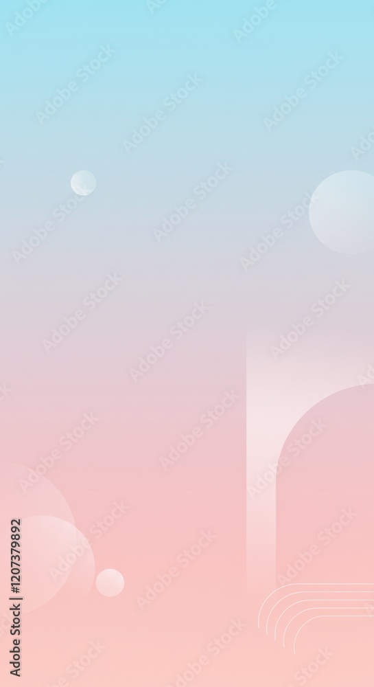 Poster abstract pastel background with geometric shapes and soft gradients