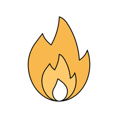 fire lineal color line icon with white background vector stock illustration