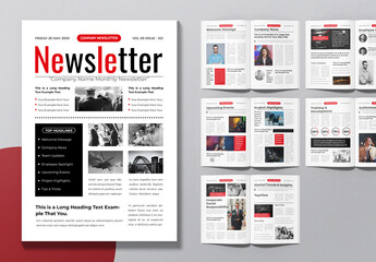 Company Newsletter Template Design Layout