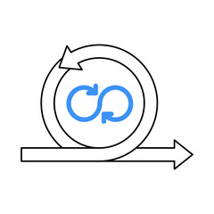 Infinity Progress – Loop Representing Endless Growth and Development Opportunities