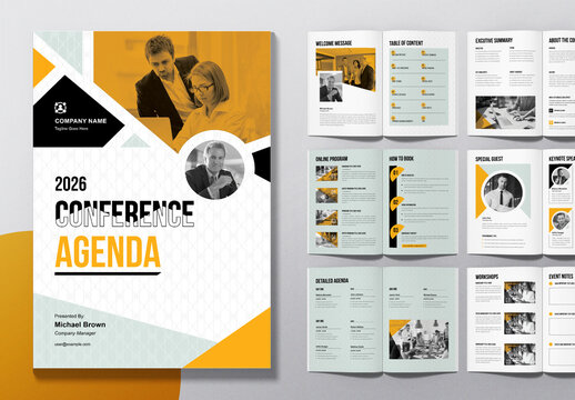 Conference Agenda Template Layout