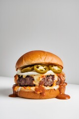 Jalapeño Popper Burger Bliss with Cream Cheese and Chipotle Zing