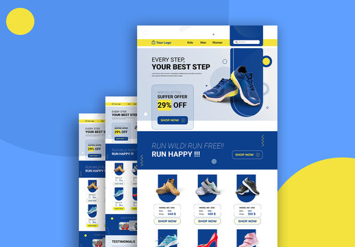 Landing Page For Shoe Sales