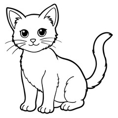 cat cartoon vector style