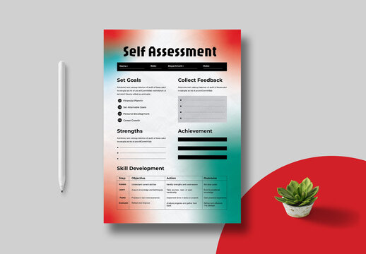Self Assessment Template Layout