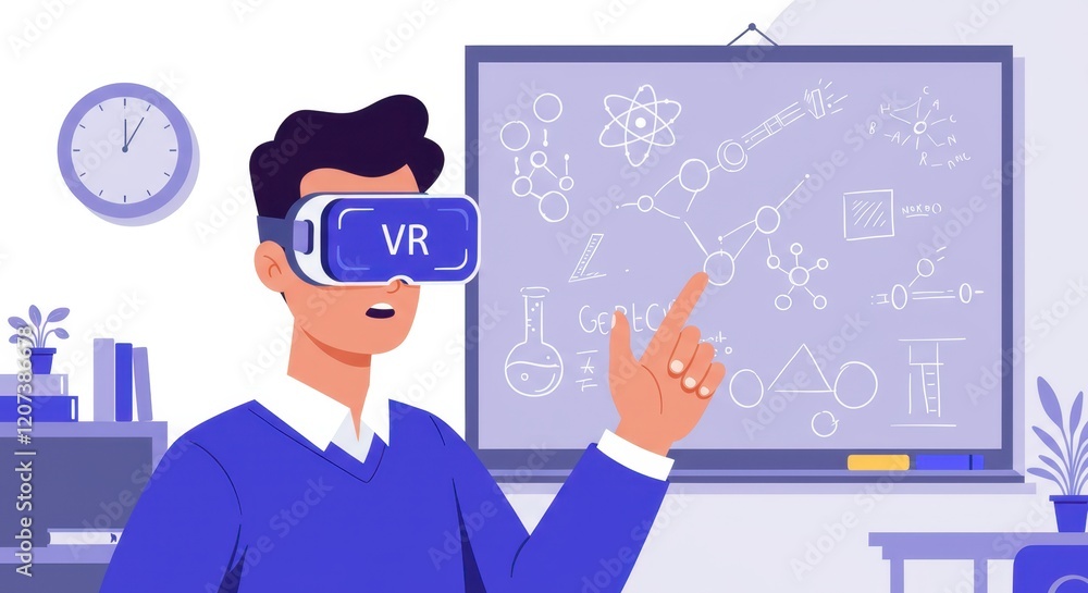 Poster virtual reality enhancing classroom learning with interactive science lessons