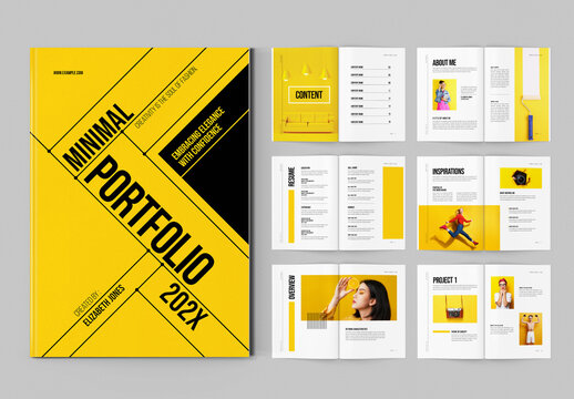 Minimal Portfolio Template Layout For Fashion Designer